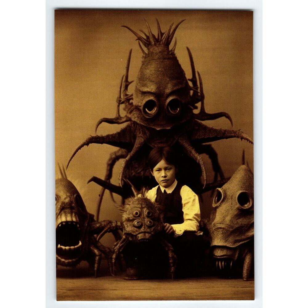 4x6 Glossy Halloween Photo Boy with Fantasy Creature Costumes 2001+